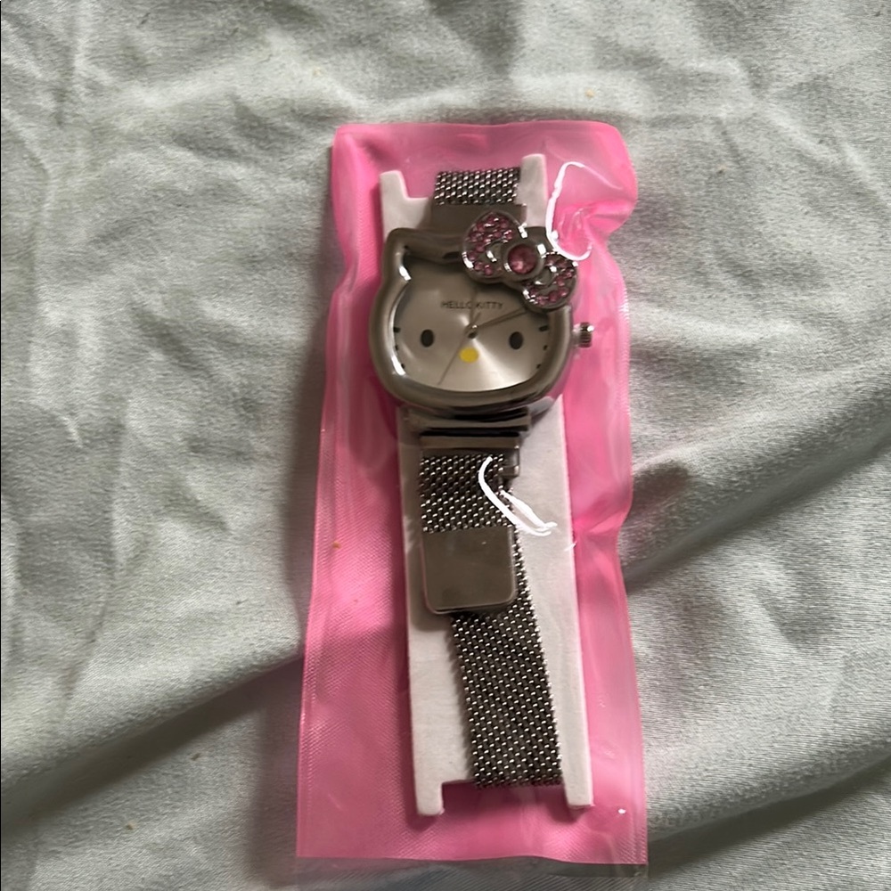Hello Kitty Pink and Silver Watch with Elegant Design
